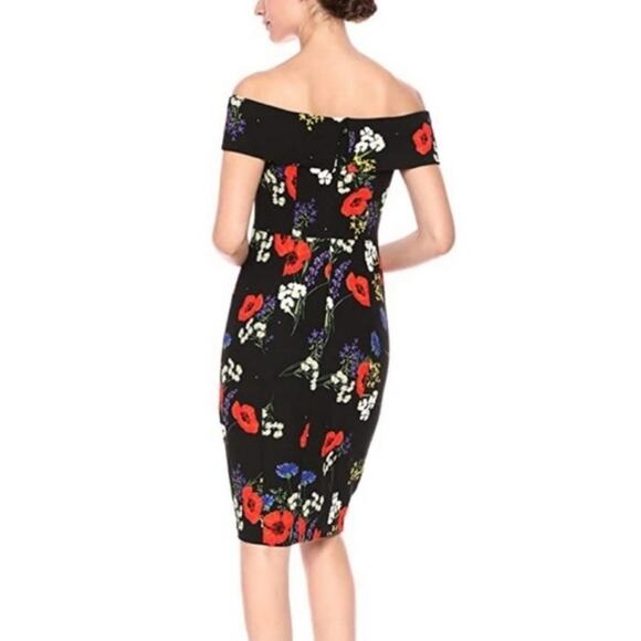 CALVIN KLEIN Floral Off the Shoulder Dress, Size 8 - Picture 5 of 15